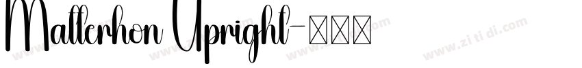 Matterhon Upright字体转换